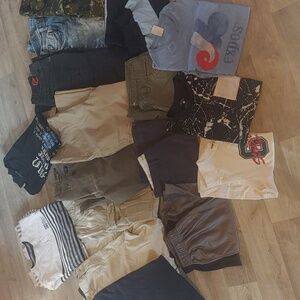 Huge lot (17 items) of men's size medium pants 34 work clothes